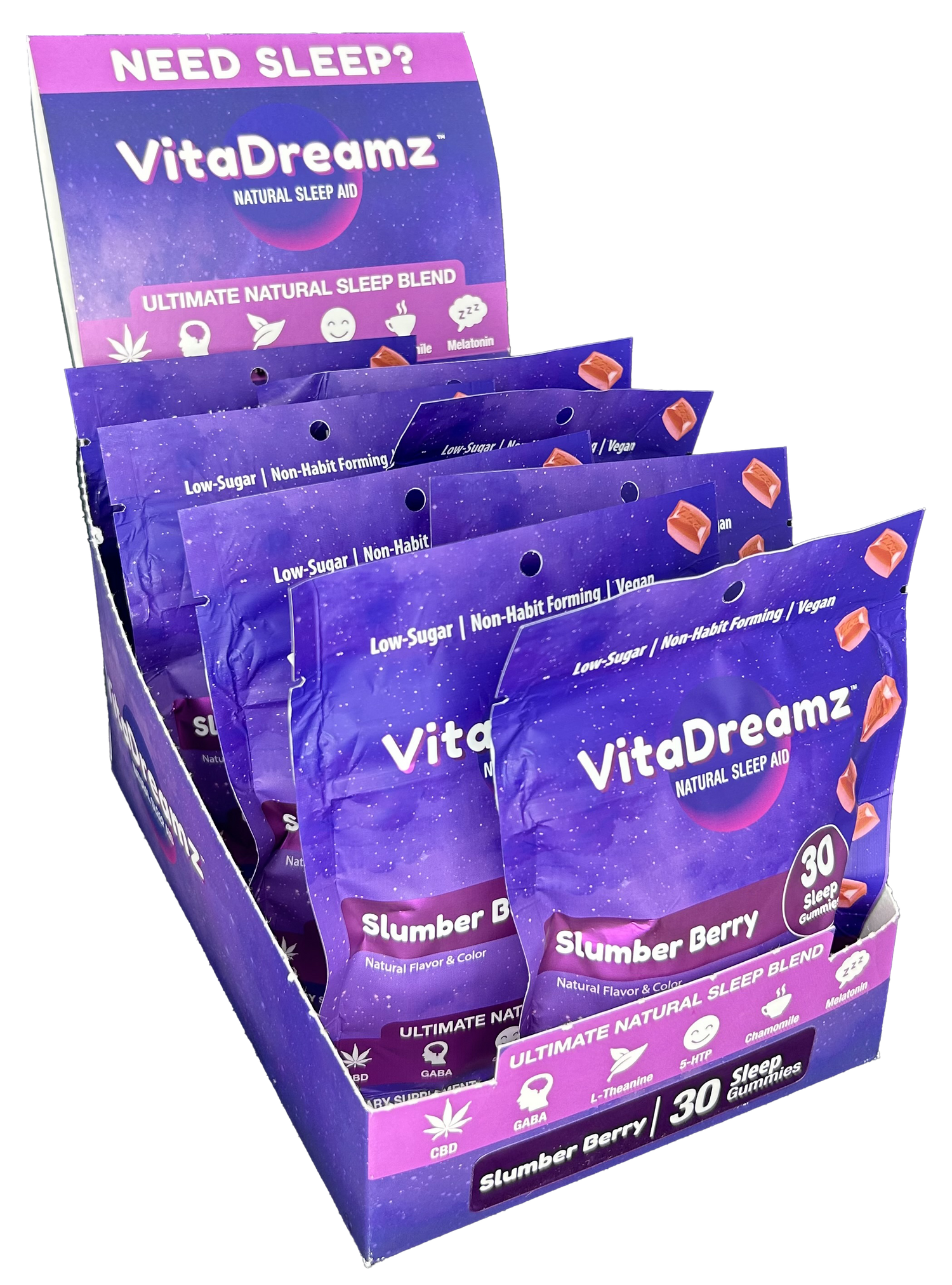 30ct -  Sleep Gummies - Box of 8 Bags ($13.50 per Bag)