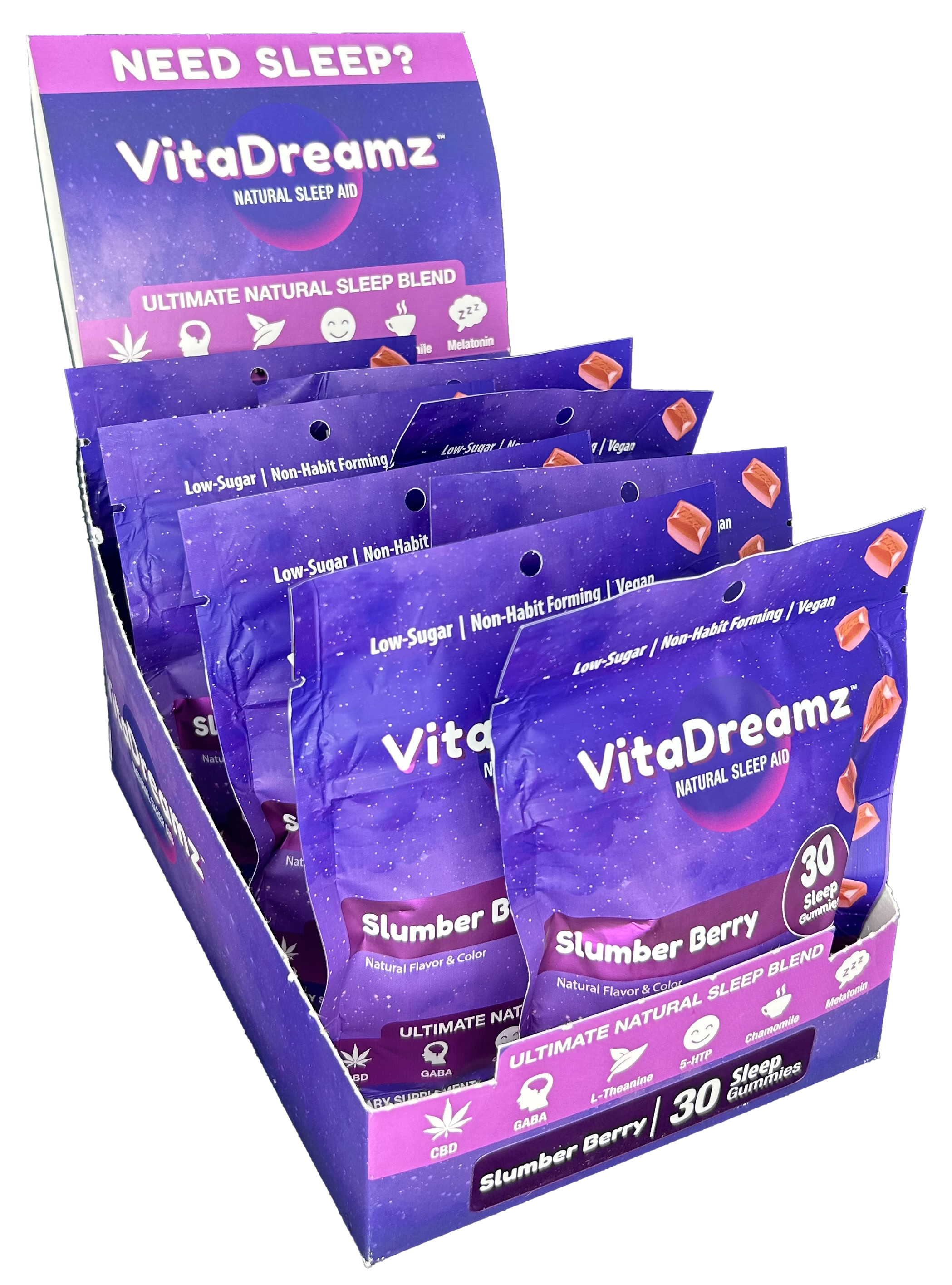 30ct -  Sleep Gummies - Box of 8 Bags ($13.50 per Bag)