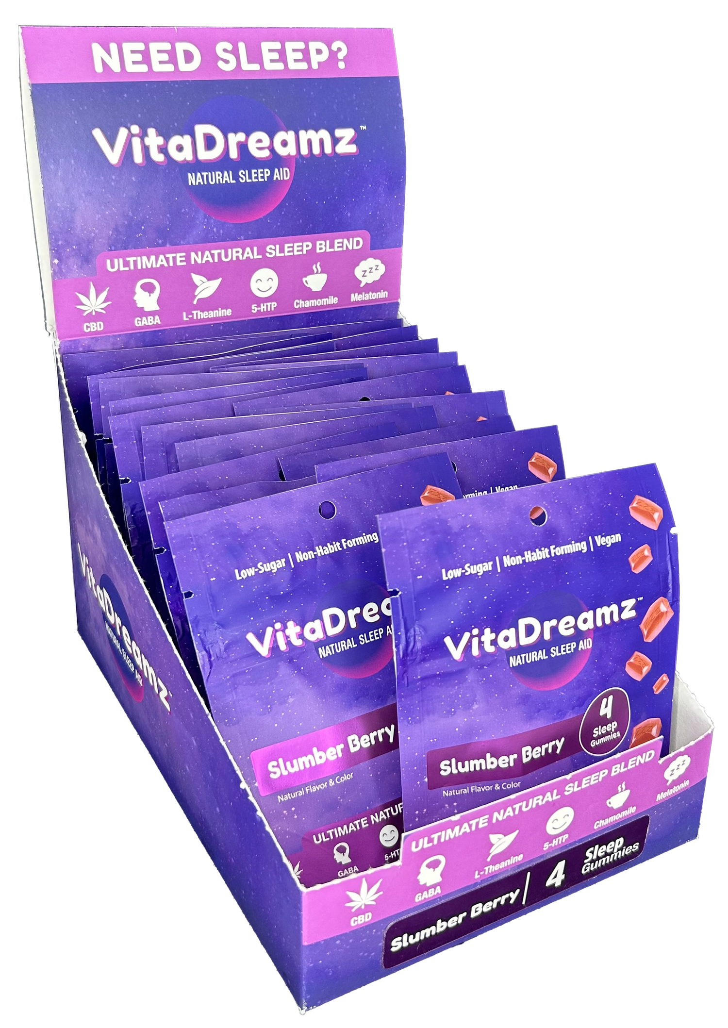 4ct - Sleep Gummies - Box of 20 Bags ($2.25 per Bag)