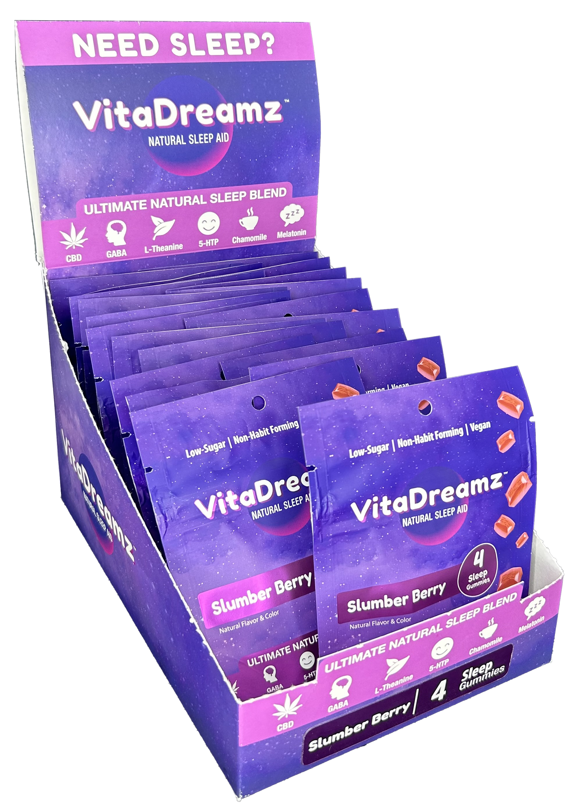 4ct - Sleep Gummies - Box of 20 Bags ($2.25 per Bag)