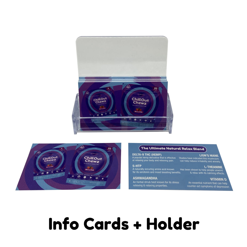 ChillOut Chewz - Info Cards + Holder - VitaDreamz