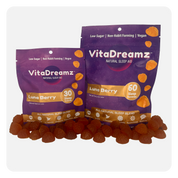 VitaDreamz Luna Berry Magnesium Sleep Gummies, 30 count and 60 count bags