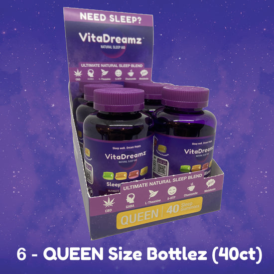 SleepEZ Pillowz QUEEN Size (40ct) - Box of 6 Bottles ($20 per Bottle) - VitaDreamz