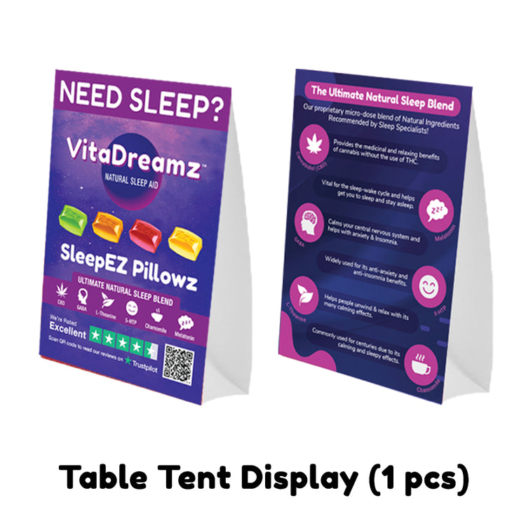 Table Tent Display (1 pcs) - VitaDreamz