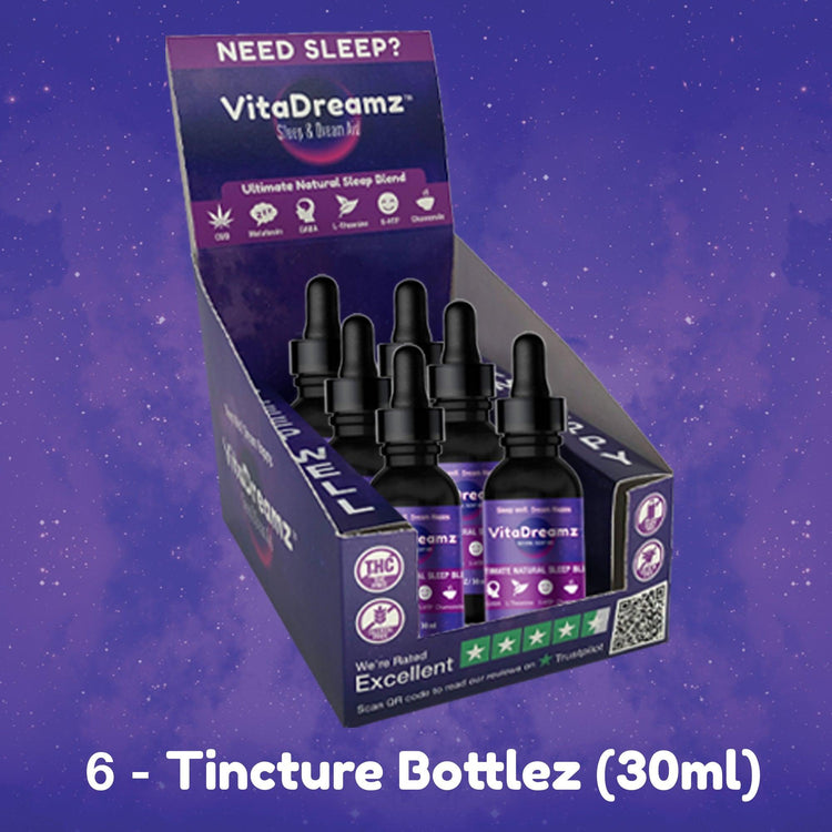 300mg CBD SleepEZ Tincture - Starter Box - 6 Bottles - VitaDreamz